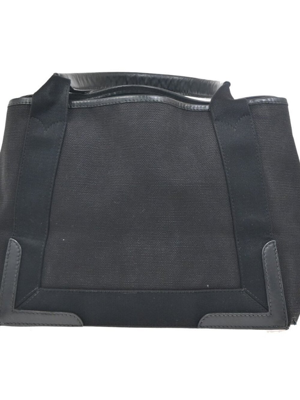 BALENCIAGA Navy Cabas S Hand Tote Bag Canvas Leather Black SHW Italy 65KC894 - Picture 3 of 13